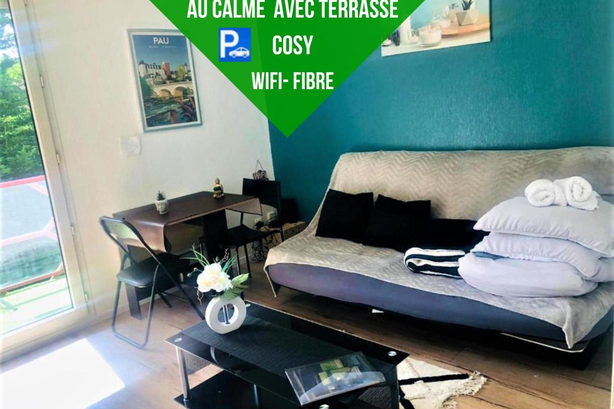 Le Petit Park-Studio-Terrasse- Piscine-Wifi Fibre Apartment Pau Exterior photo