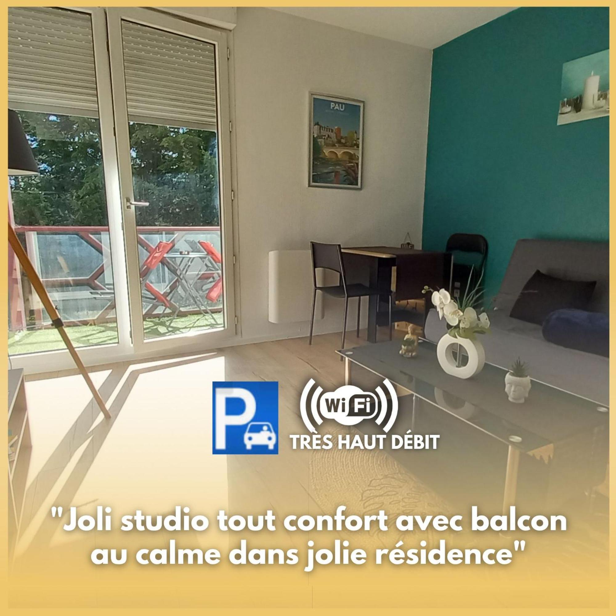 Le Petit Park-Studio-Terrasse- Piscine-Wifi Fibre Apartment Pau Exterior photo